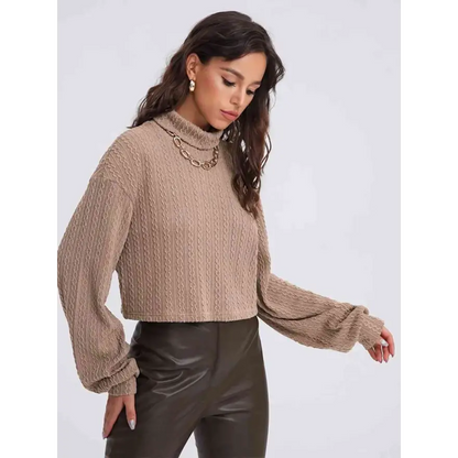 Elevate Your Style with Our Turtleneck Long Sleeve Top Clothing Tops Trendsi