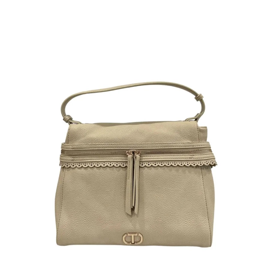 Twinset Beige PU Women Handbag