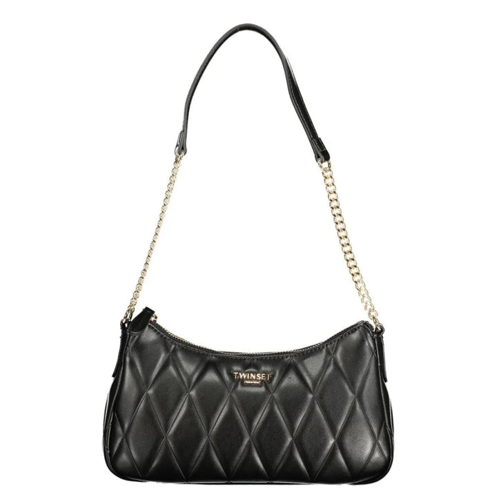 Twinset Black Polyurethane Women Shoulder Bag