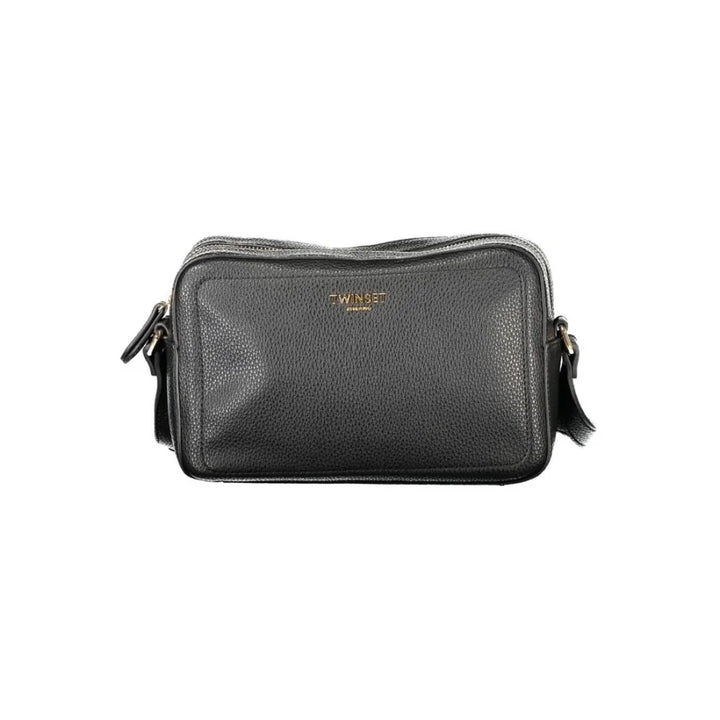 Twinset Black Polyurethane Women’s Camera Bag