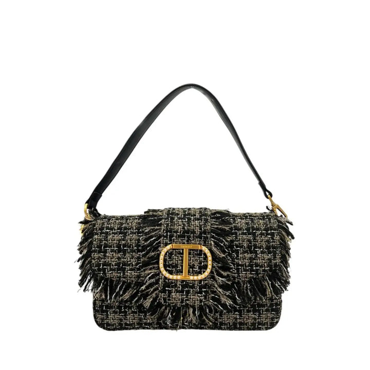 Twinset Black PU Women Shoulder Bag