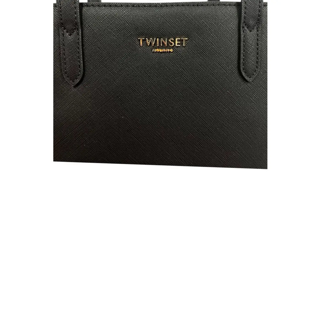 Twinset Black PU Women Shoulder Bag