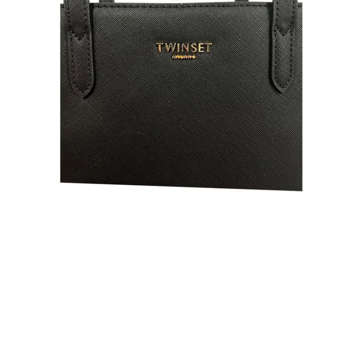 Twinset Black PU Women Shoulder Bag