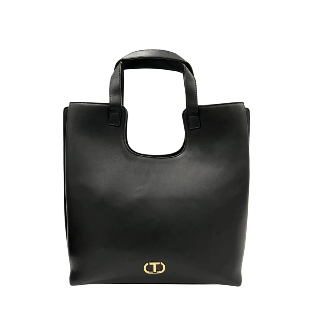 Twinset Black PU Women Shoulder Bag