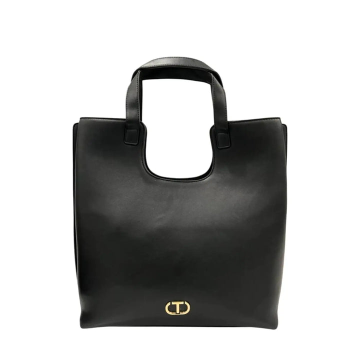 Twinset Black PU Women Shoulder Bag