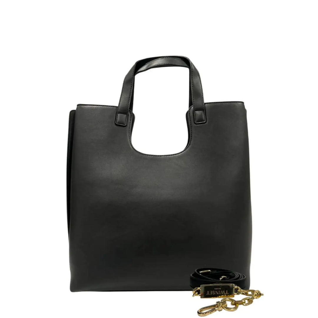 Twinset Black PU Women Shoulder Bag