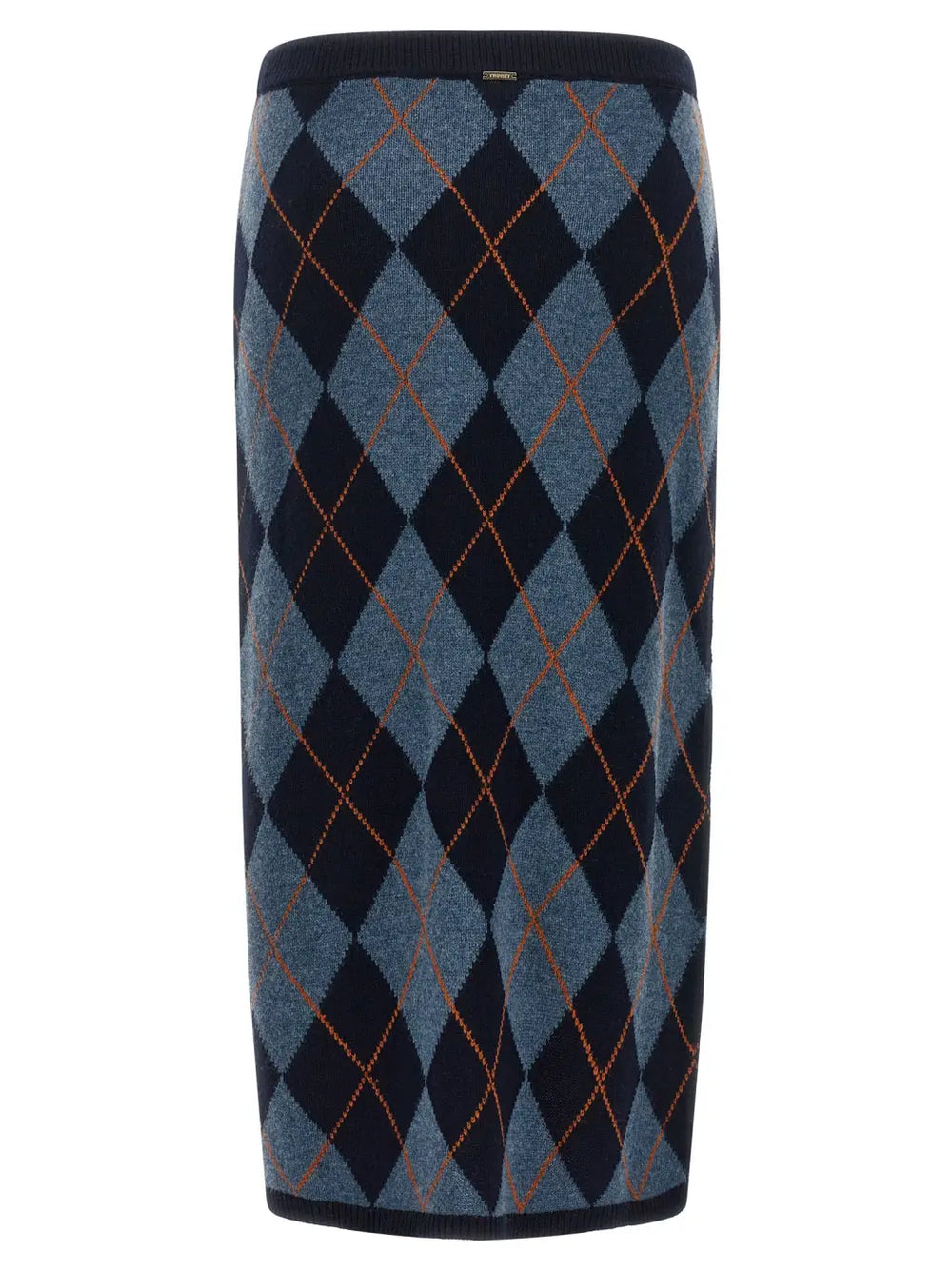 Twinset Blue Viscose Midi Skirt