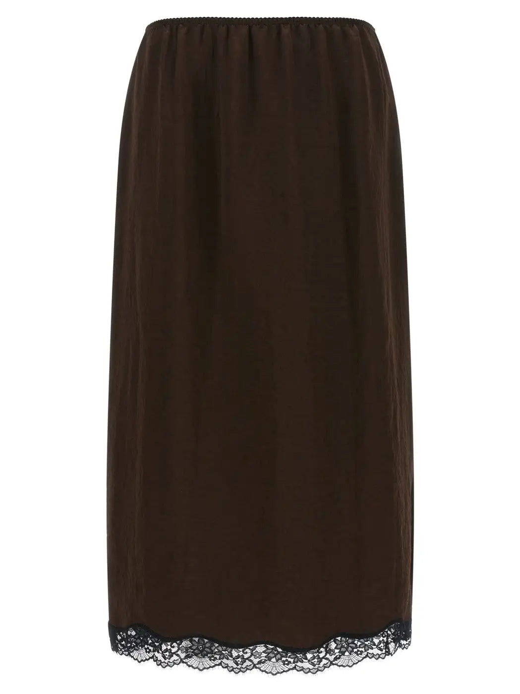 Twinset Brown Marabou Midi Skirt