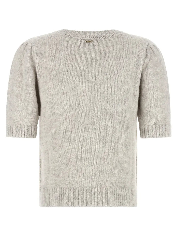 Twinset Gray Marabou Cardigan