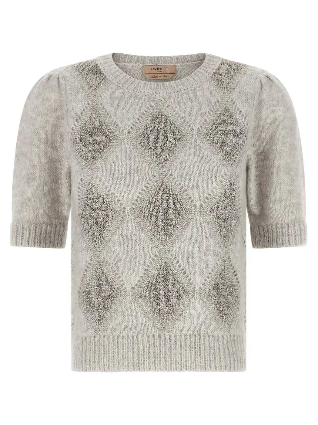 Twinset Gray Marabou Cardigan