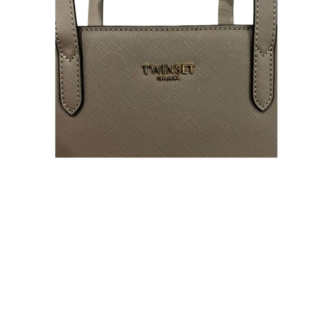 Twinset - Grey PU Women Shoulder Bag