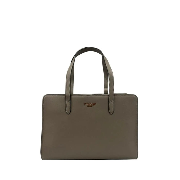 Twinset - Grey PU Women Shoulder Bag
