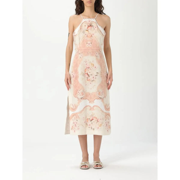 Twinset Multicolor Linen Casual Dress women’s dress