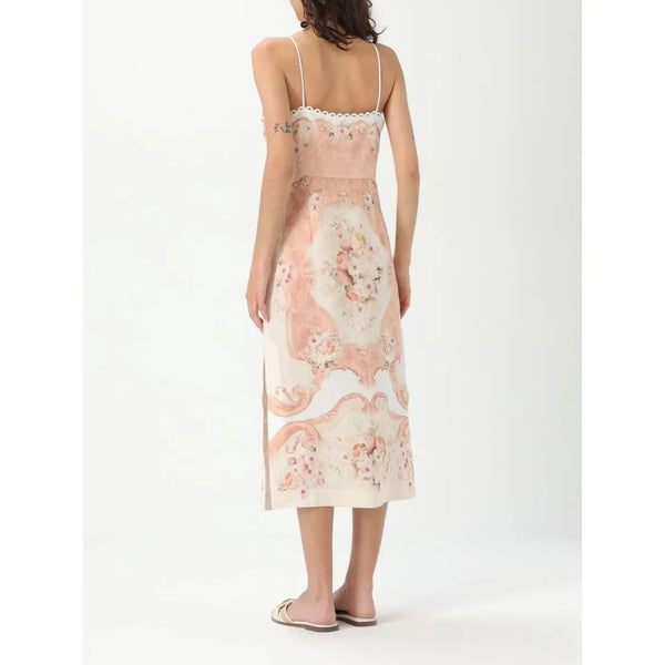 Twinset Multicolor Linen Casual Dress women’s dress