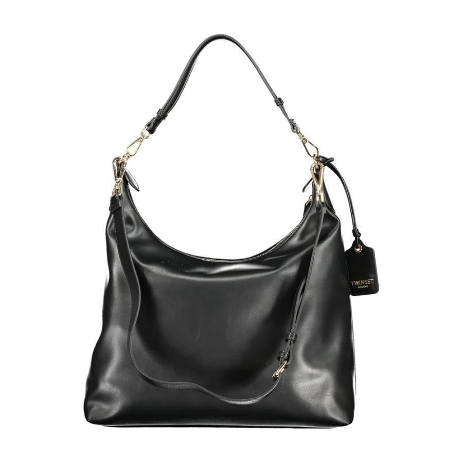 Twinset - Nero Poliuretano Women Hobo Bag