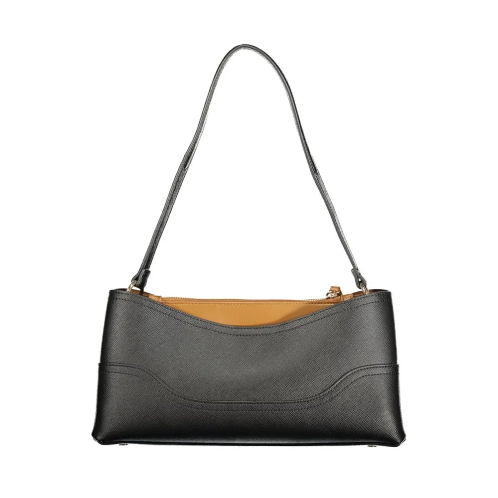 Twinset Nero Polyurethane Women Bag with Compartments and Central Pocket