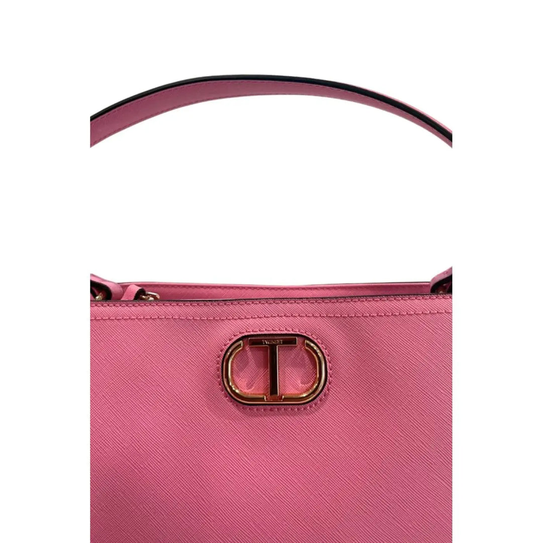 Twinset Pink Pu Women Handbag
