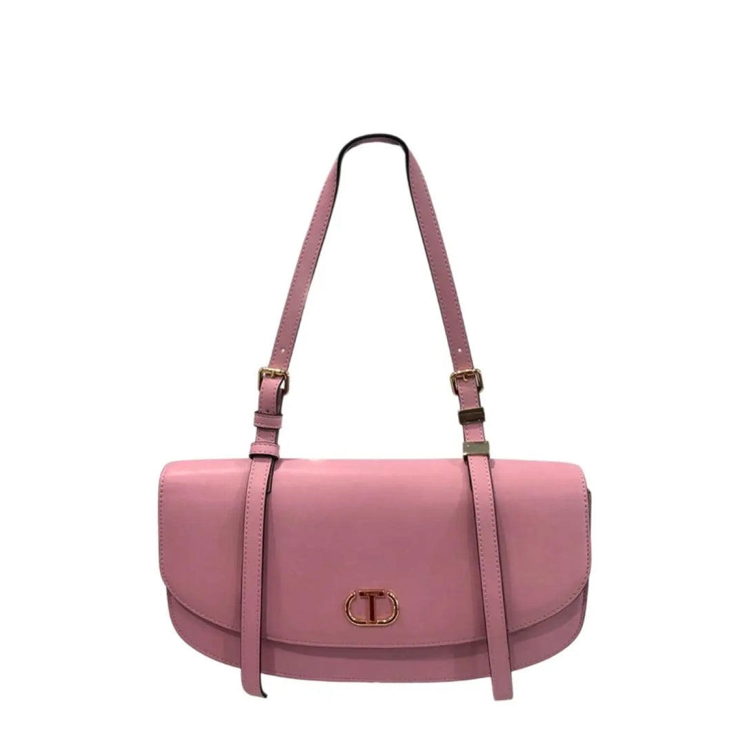Twinset Pink Pu Women Shoulder Bag