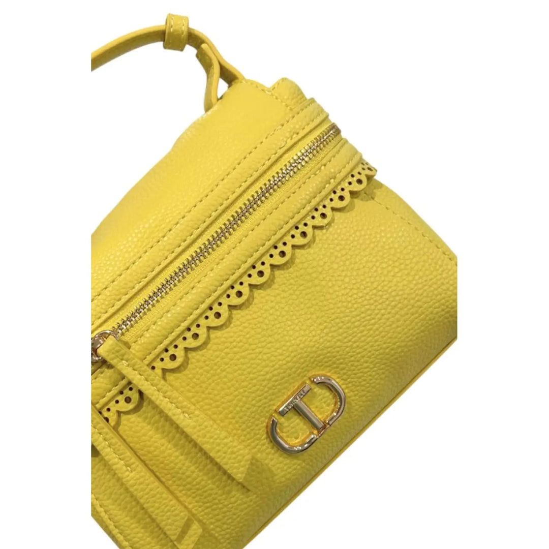 Twinset Yellow Pu Women Handbag