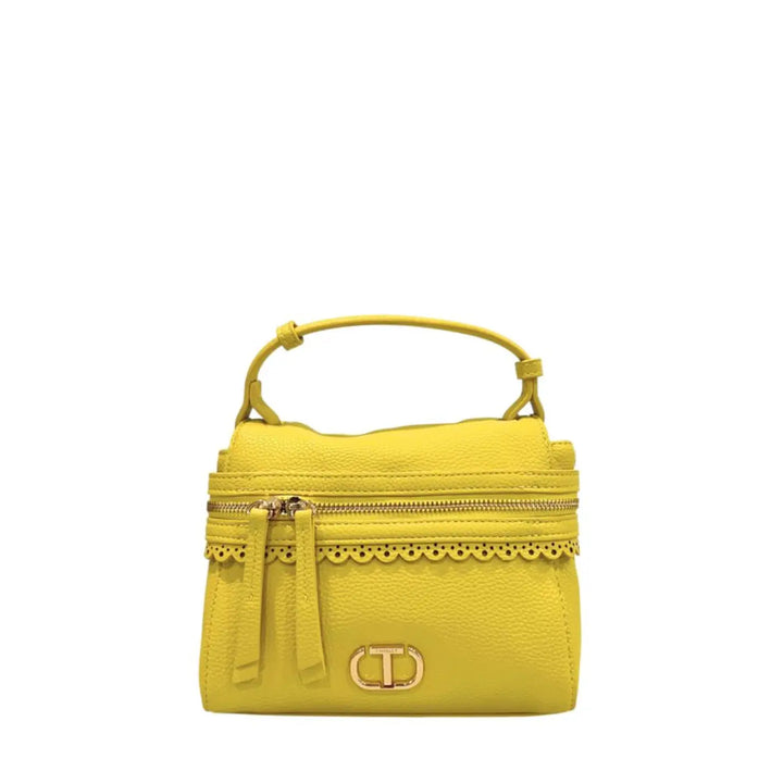 Twinset Yellow PU Women Handbag