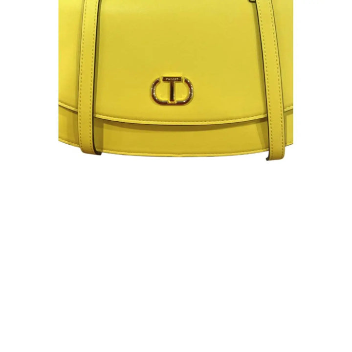 Twinset Yellow Pu Women Shoulder Bag