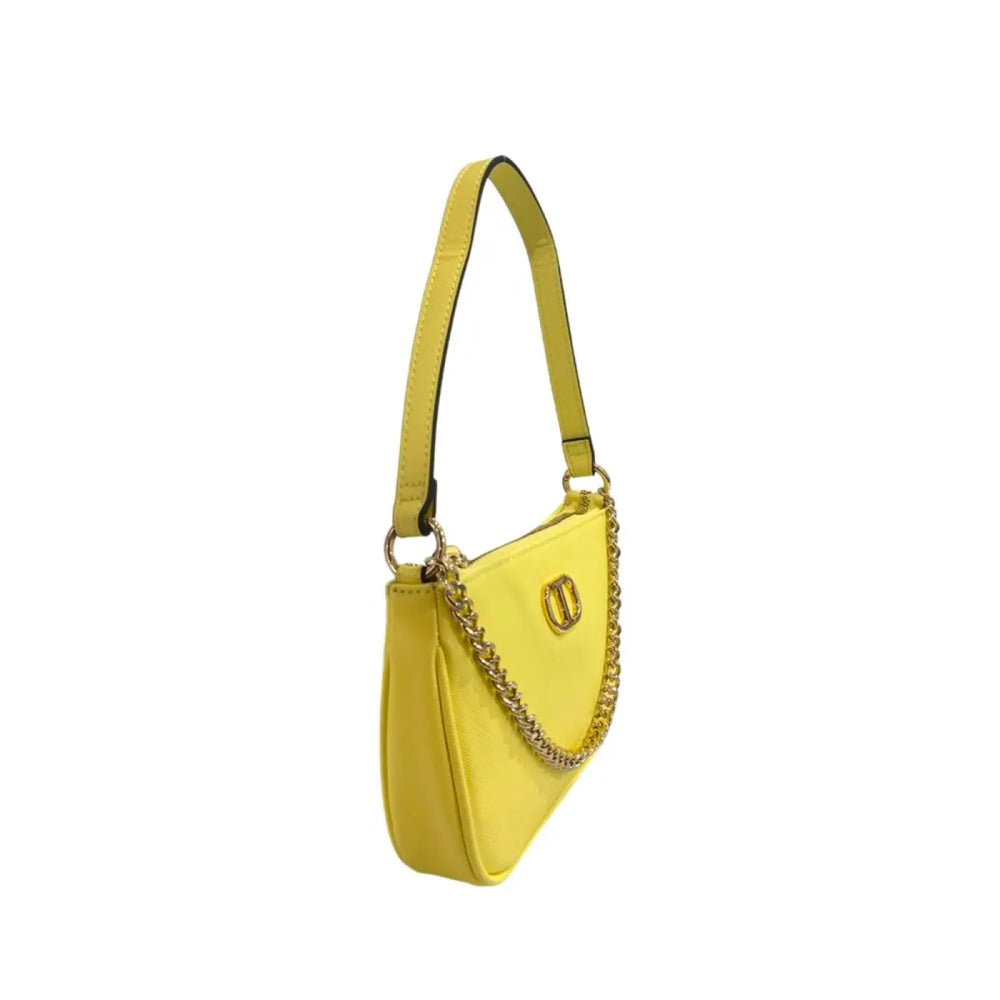 Twinset - Yellow PU Women Shoulder Bag