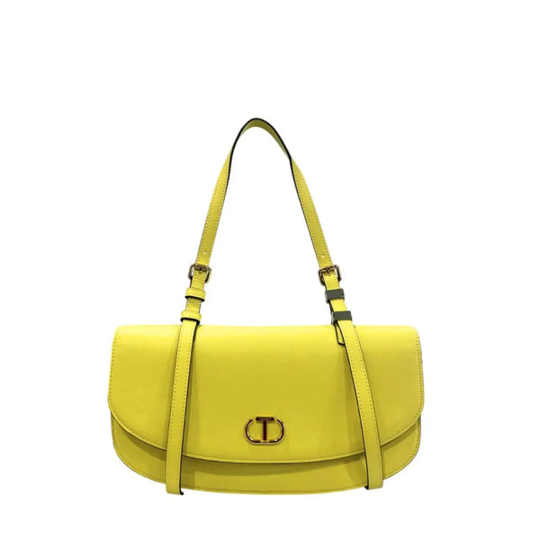 Twinset - Yellow PU Women Shoulder Bag