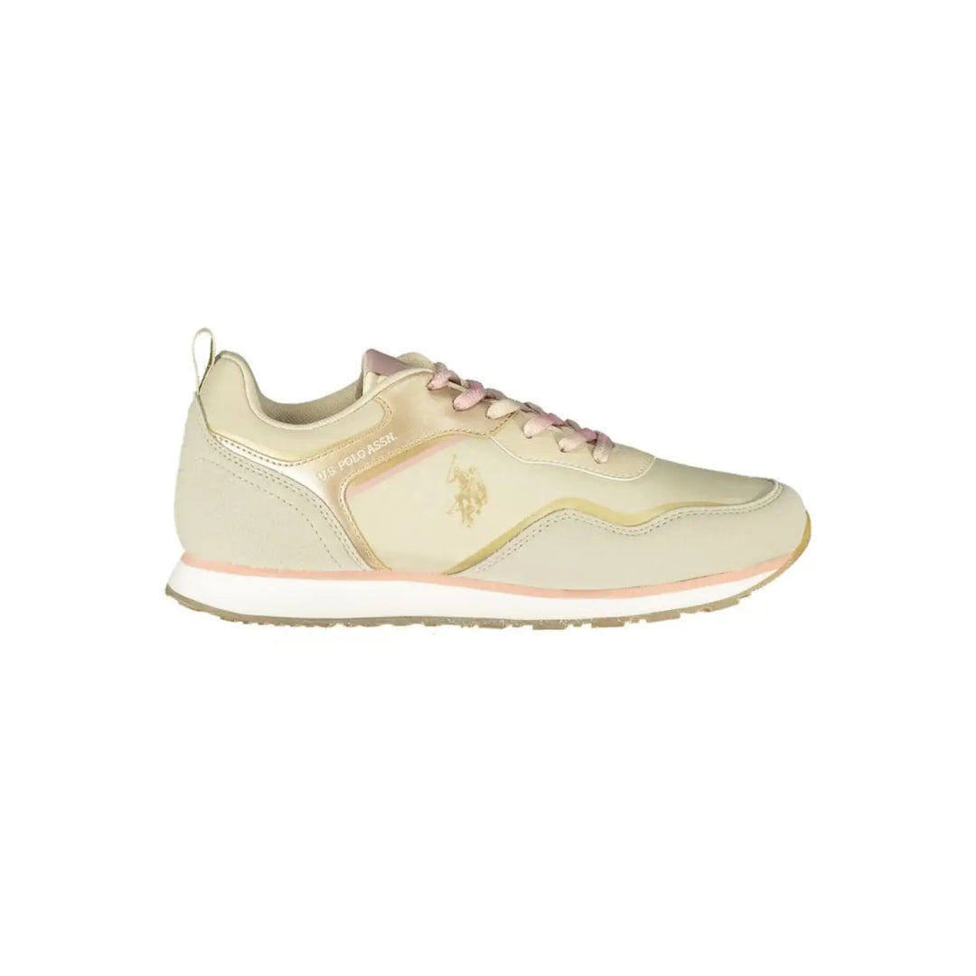 U.s. Polo Assn. Beige Polyurethane Women Sneaker