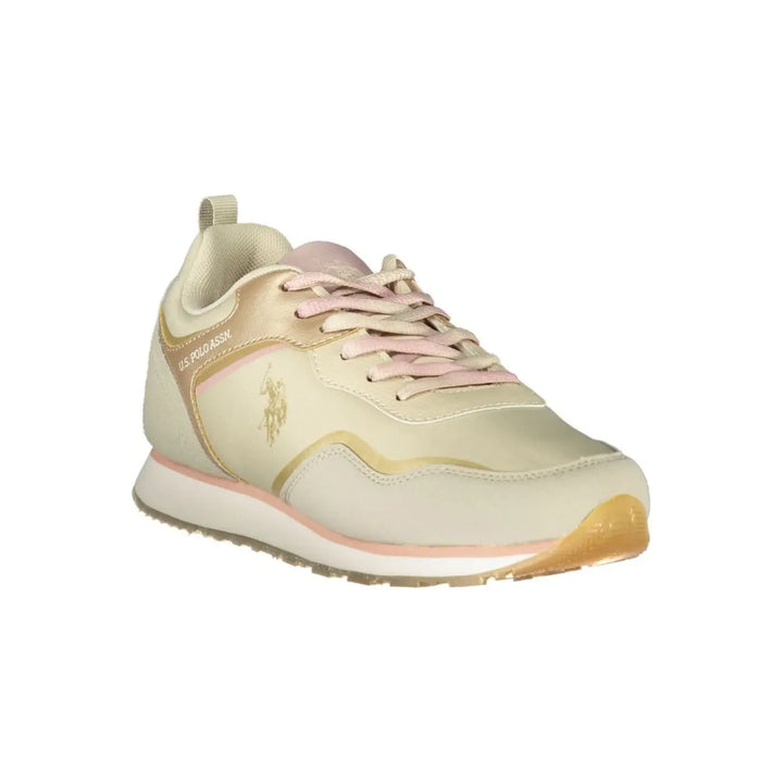 U.s. Polo Assn. Beige Polyurethane Women Sneaker