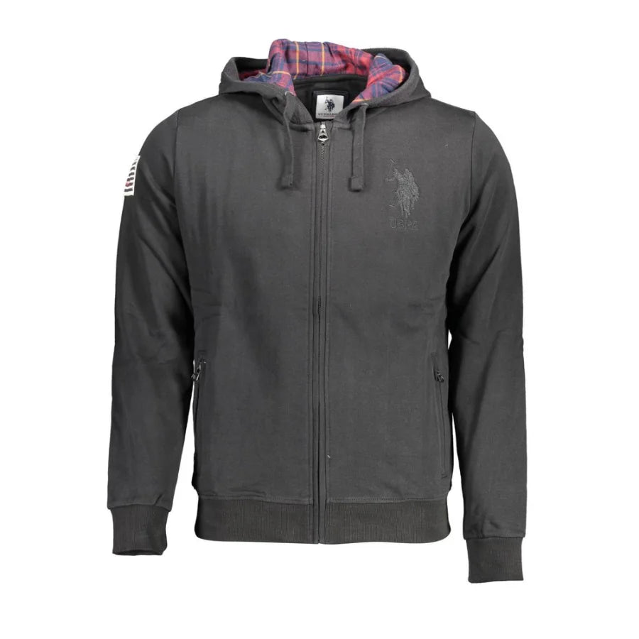 U.S. POLO ASSN. Black Cotton Men Sweatshirt
