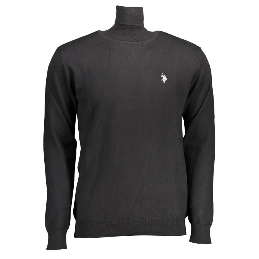 U.S. POLO ASSN. Black Cotton Men’s Turtleneck Sweater