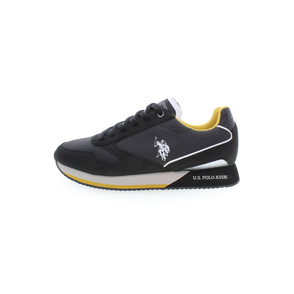 U.s. Polo Assn. Black Polyester Men Sneaker