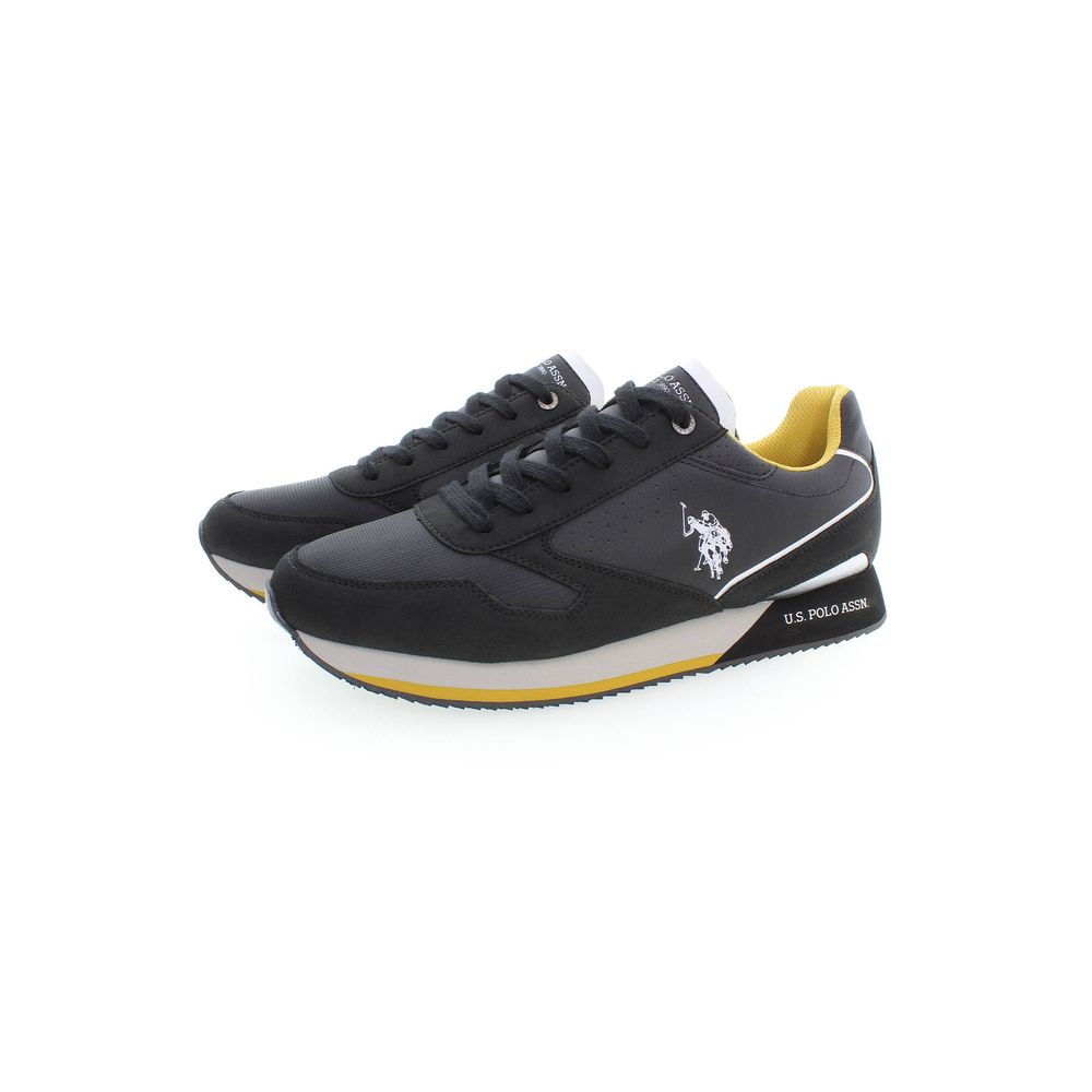 U.s. Polo Assn. Black Polyester Men Sneaker