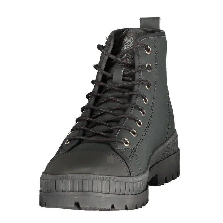 U.s. Polo Assn. Black Polyurethane Men’s Boot