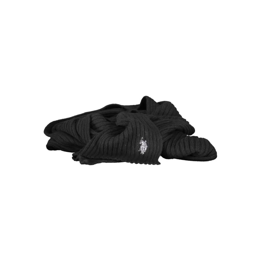U.S. POLO ASSN. Black Wool Men’s Scarf