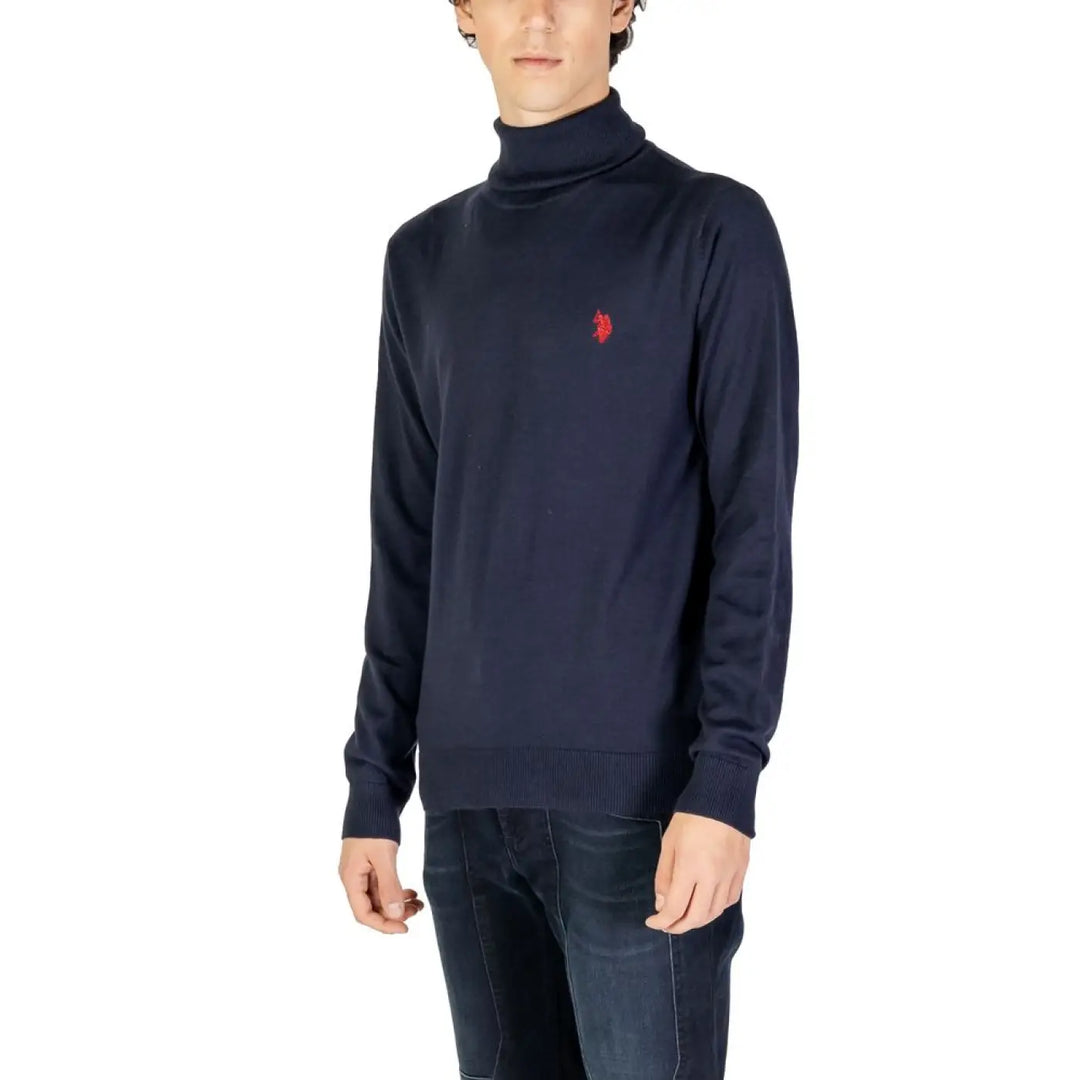 U.s. Polo Assn. Blue Cotton Turtleneck