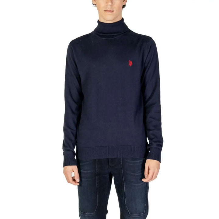U.s. Polo Assn. Blue Cotton Turtleneck