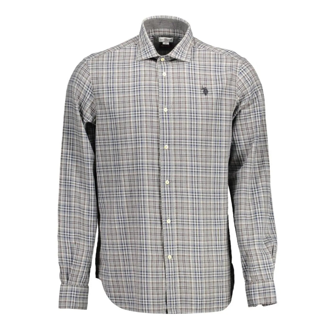 U.s. Polo Assn. Gray Cotton Men’s Shirt