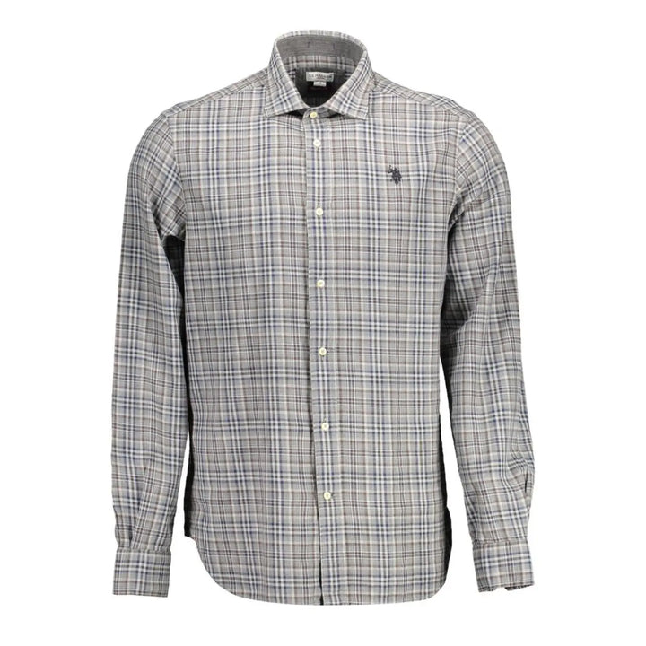 U.s. Polo Assn. Gray Cotton Men’s Shirt