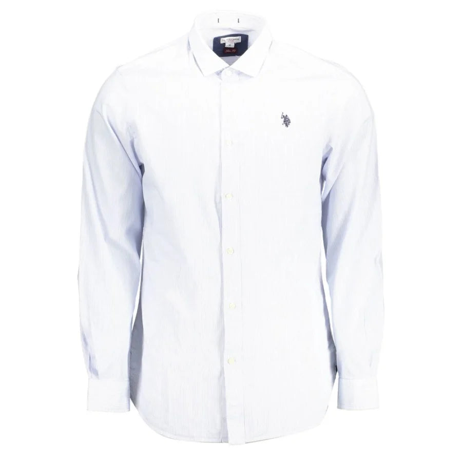 U.S. POLO ASSN. Light Blue Cotton Men Shirt