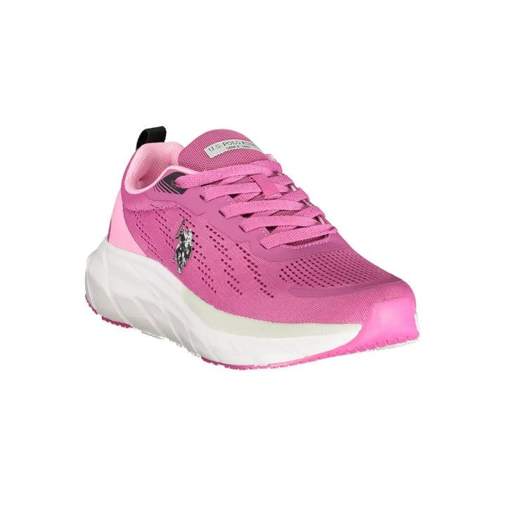 U.s. Polo Assn. Pink Polyurethane Women Sneaker