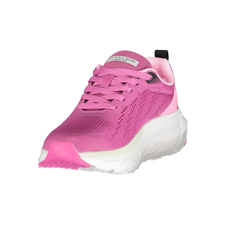 U.s. Polo Assn. Pink Polyurethane Women Sneaker