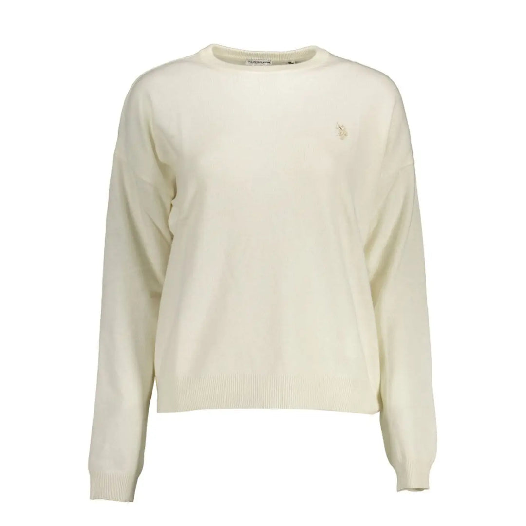 U.S. POLO ASSN. White Fabric Women’s Sweater