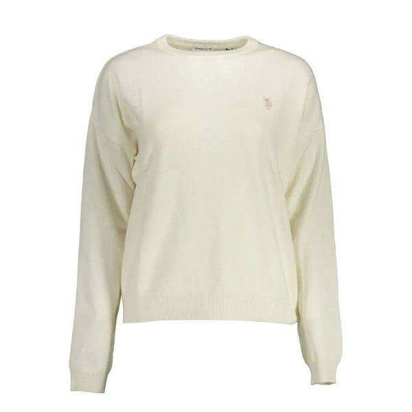 U.S. POLO ASSN. White Fabric Women’s Sweater