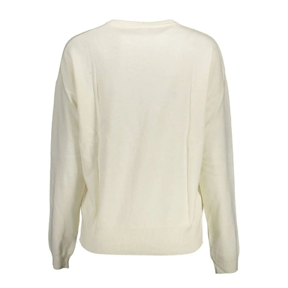 U.S. POLO ASSN. White Fabric Women’s Sweater