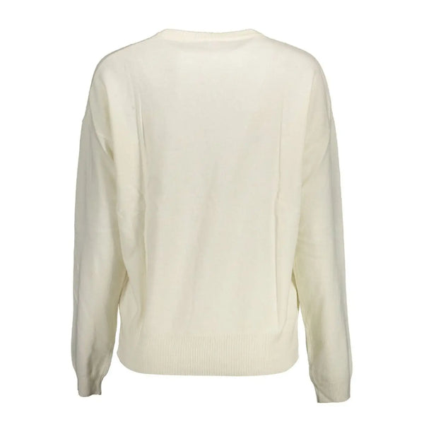 U.S. POLO ASSN. White Fabric Women’s Sweater