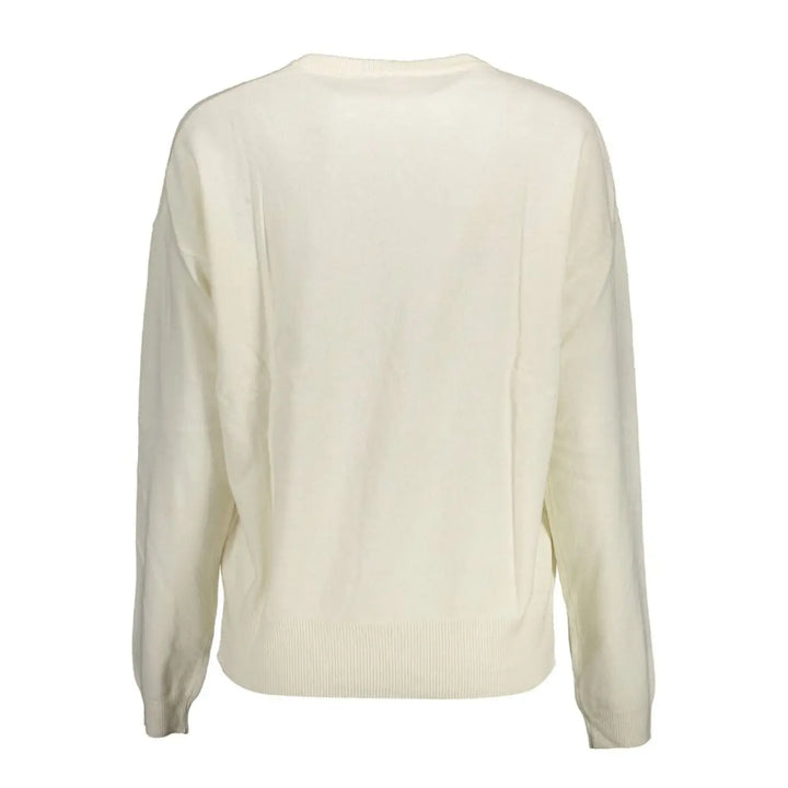 U.S. POLO ASSN. White Fabric Women’s Sweater