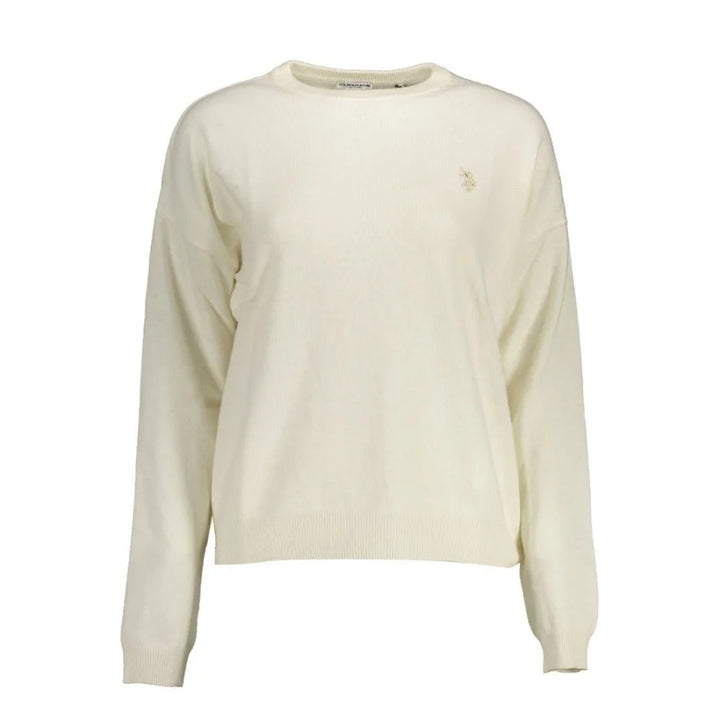 U.S. POLO ASSN. White Polyamide Women’s Sweater