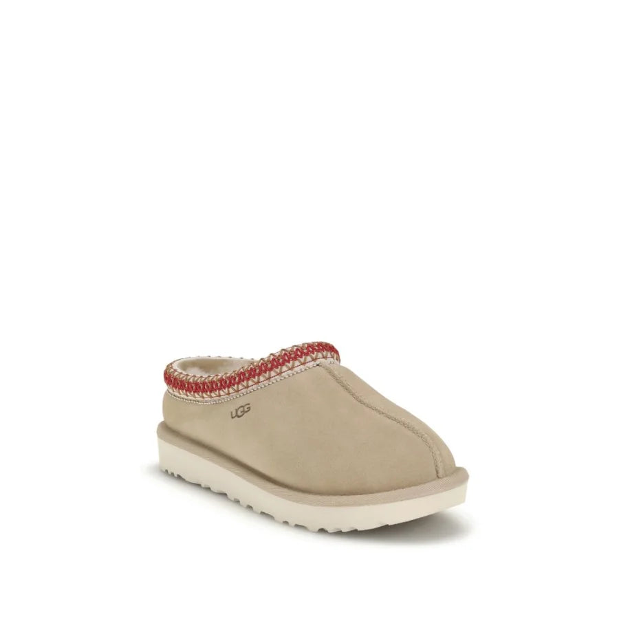 UGG Beige Calf Leather Bos Taurus Mules