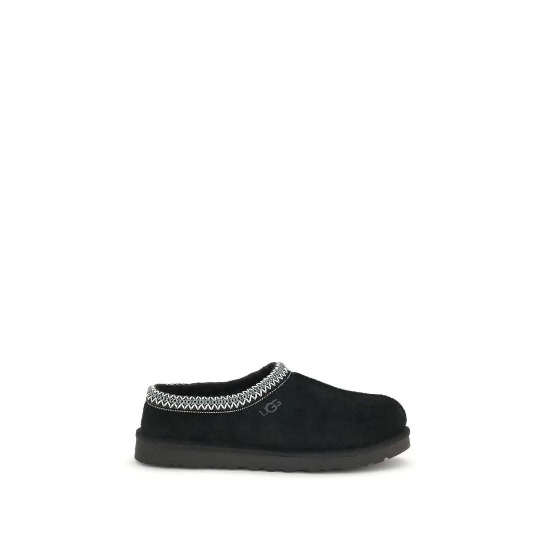 Ugg Black Calf Leather Bos Taurus Mules